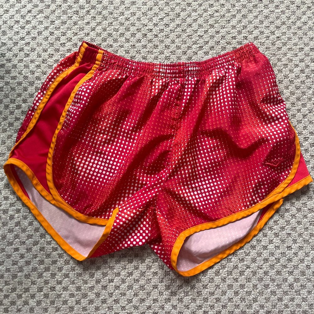 Red Patterned Running Shorts